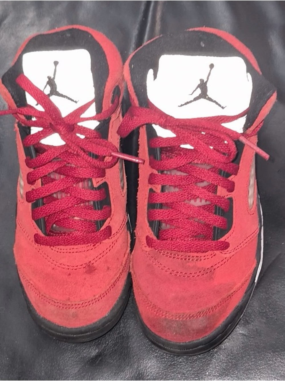 Jordan Kids Red and Black Sneakers